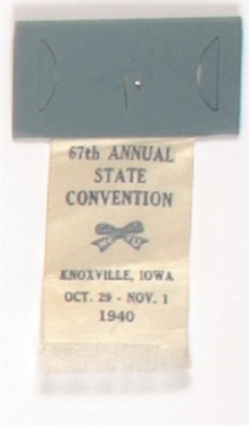 WCTU Iowa State Convention 1940 Ribbon