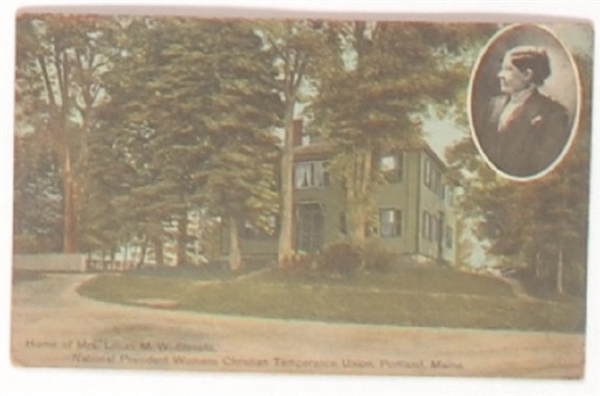Lillian Stevens WCTU President Maine Home Postcard