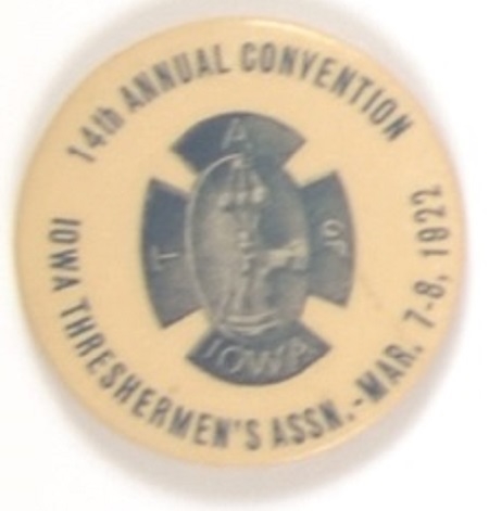Iowa Threshermen 1922 Convention Pin