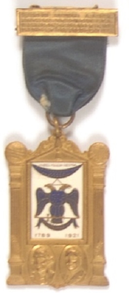 Harding, Washington AASR 1921 Medal