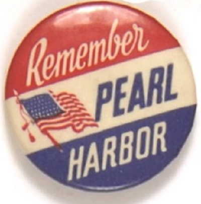 Remember Pearl Harbor US Flag Celluloid