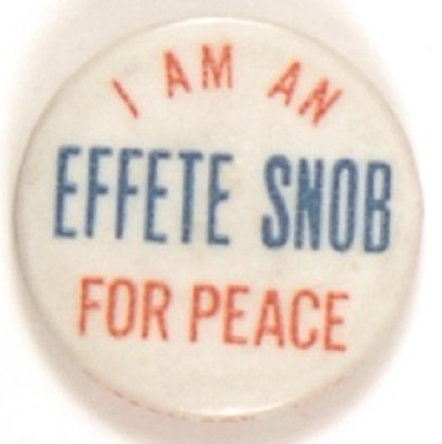 Effete Snob for Peace