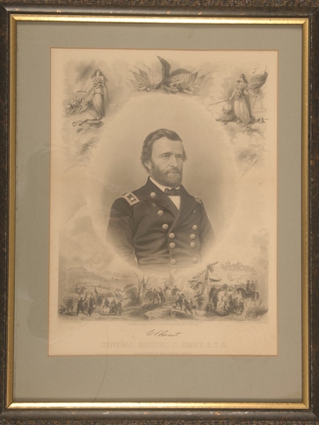 President Ulysses S. Grant Print with Brady Photo