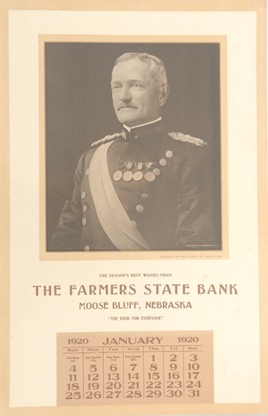 Gen. Pershing Moose Bluff, Nebraska Calendar