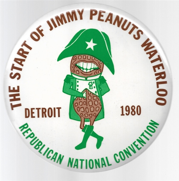Reagan, 1980 GOP Convention Jimmy Peanuts Waterloo 6-Inch Celluloid