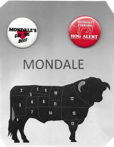 Mondales Got the Beef Pins and Steer Chart