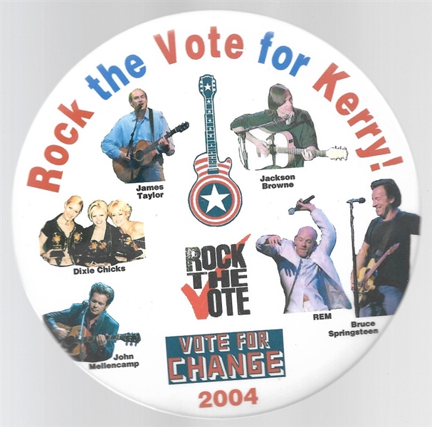 Kerry Rock the Vote 6-Inch Celluloid
