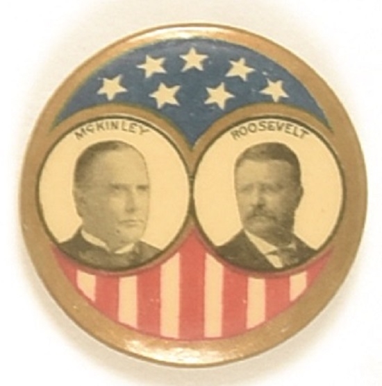 McKinley, Roosevelt Rare Stars and Stripes Jugate