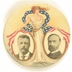 Roosevelt and Fairbanks Larger Size Lady Liberty Jugate