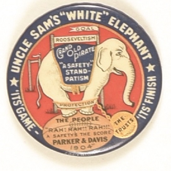 Parker, Anti Theodore Roosevelt White Elephant Pin