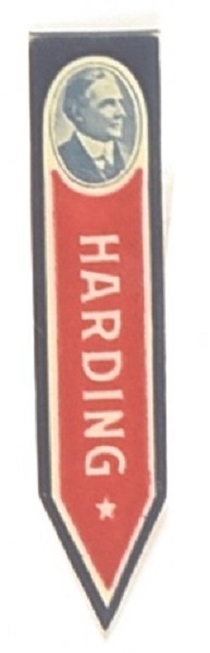 Warren Harding Celluloid Bookmark
