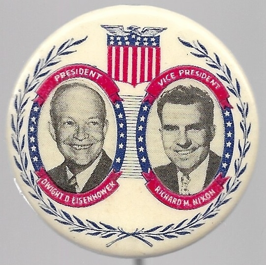 Eisenhower-Nixon Rare Philadelphia Badge Jugate
