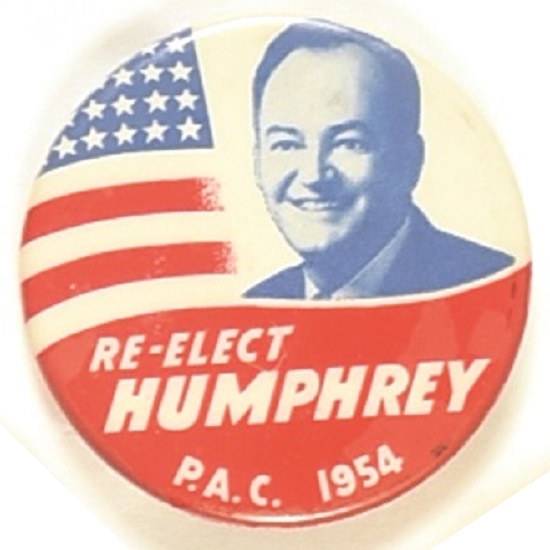 Re-Elect Humphrey 1954 Minnesota Pin