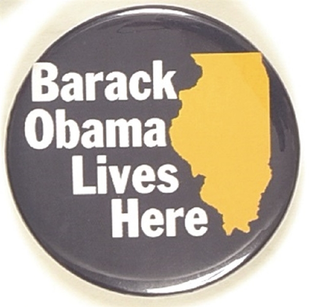 Barack Obama Lives Here Senate Pin