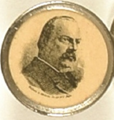 Grover Cleveland Celluloid Stud