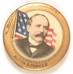Alton Parker Flag, Gold Border Celluloid