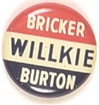 Willkie, Bricker, Burton Ohio Coattail