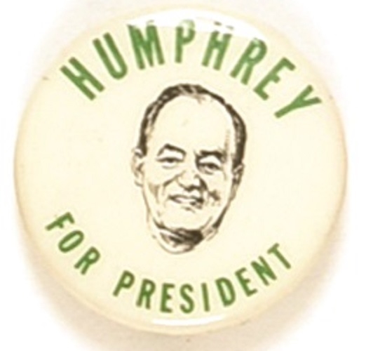 Humphrey for President Small Celluloid