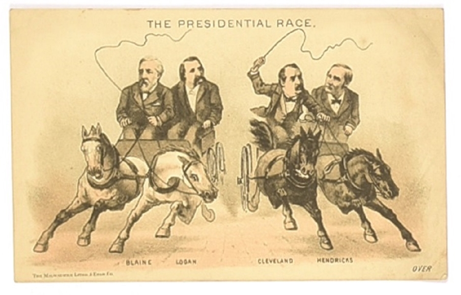 Blaine-Cleveland Presidential Race Trade Card