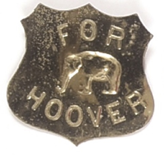 Hoover Elephant Tin Badge
