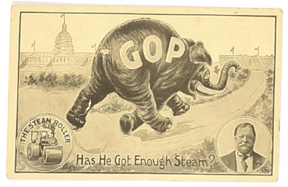Taft Steamroller Postcard