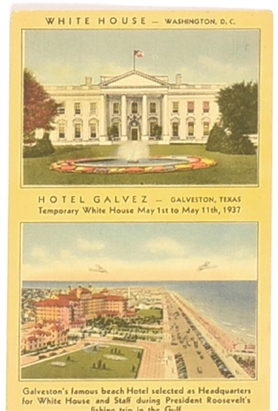 Franklin Roosevelt Galveston Postcard