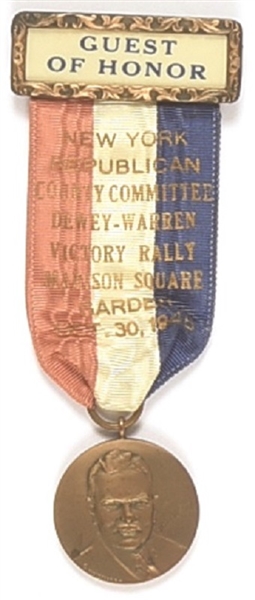 Dewey 1948 New York Rally Badge