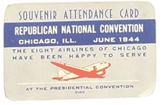 Dewey 1944 Convention Airlines Card