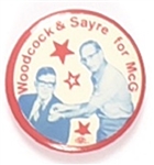 McGovern, Woodcock Labor Union Pin