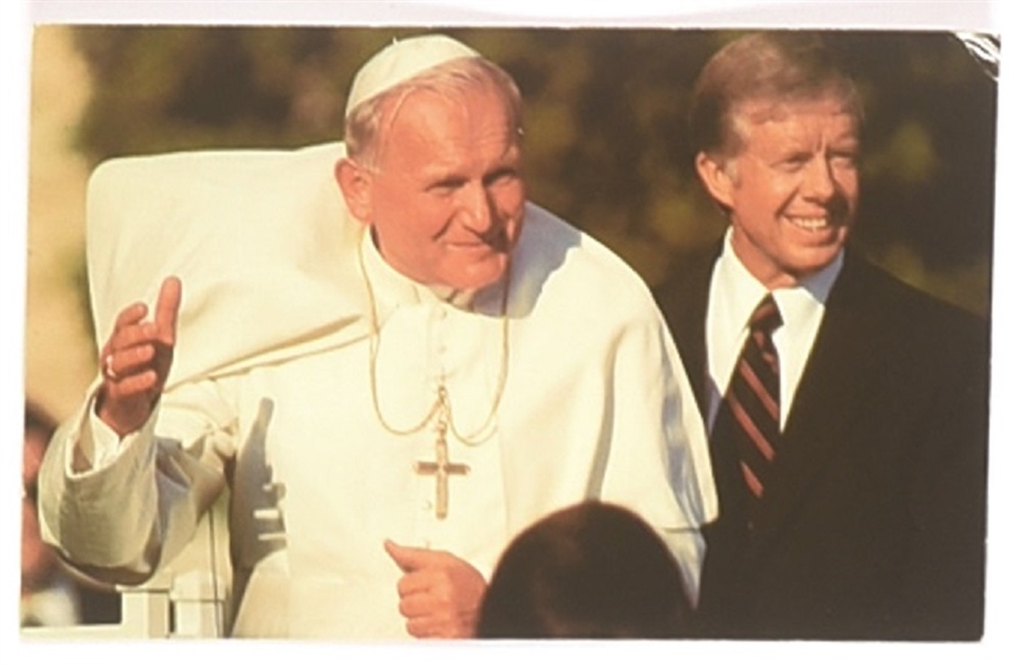 Carter, Pope John Paul Postcard