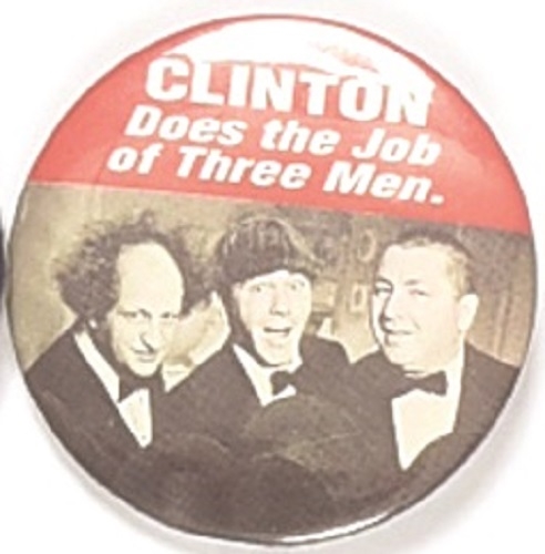 Anti Clinton Three Stooges Pin