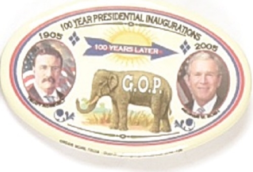 Bush, Theodore Roosevelt Inaugural Pin