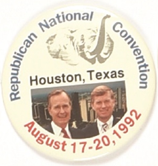 Bush, Quayle 1992 Convention Pin