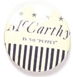 McCarthy is No Puppet