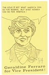Ferraro for Vice President Postcard