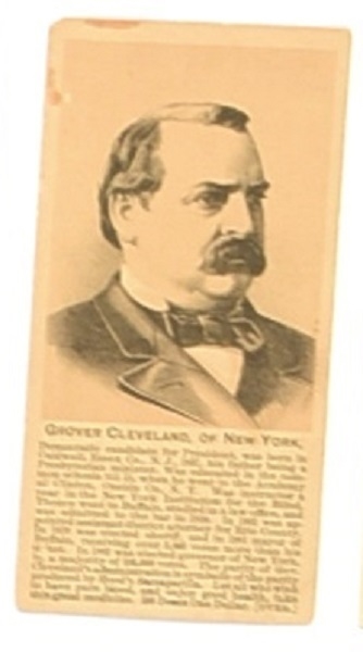 Grover Cleveland Sarsaparilla Trade Card