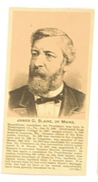 James Blaine Sarsaparilla Trade Card