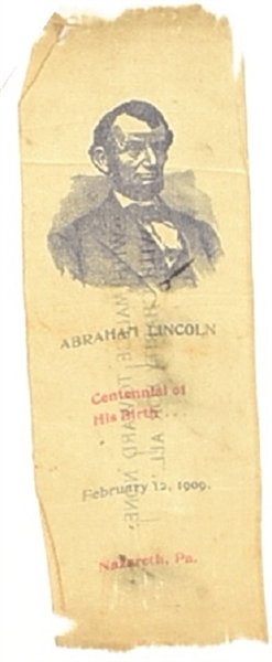 Lincoln Pennsylvania Centennial Ribbon