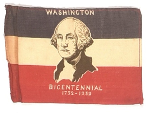 Washington Bicentennial Mini Flag Textile