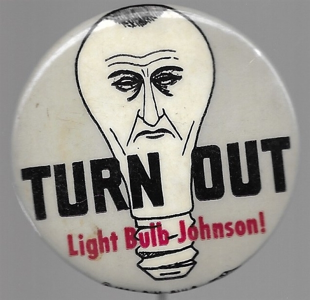 LBJ Turn Out Light Bulb Johnson 