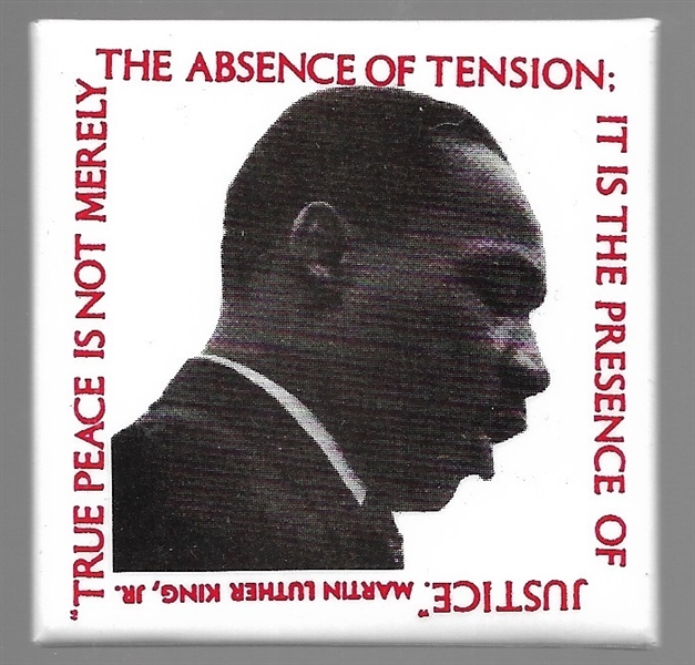 King Absence of Tension Memorial Pin 