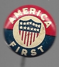 America First World War II Isolationist Pin 