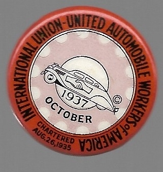 United Auto Workers 1937 Labor Union Pin 