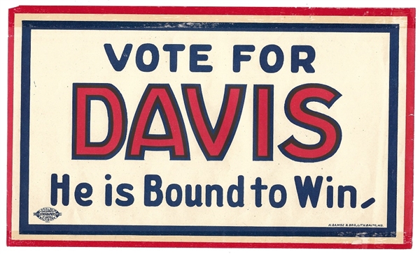 John W. Davis Bound to Win Sticker
