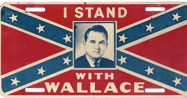 Stand With Wallace Confederate Flag License