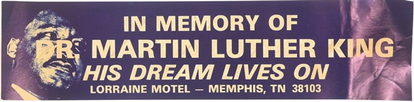 Martin Luther King Memphis Memorial Bumper Sticker