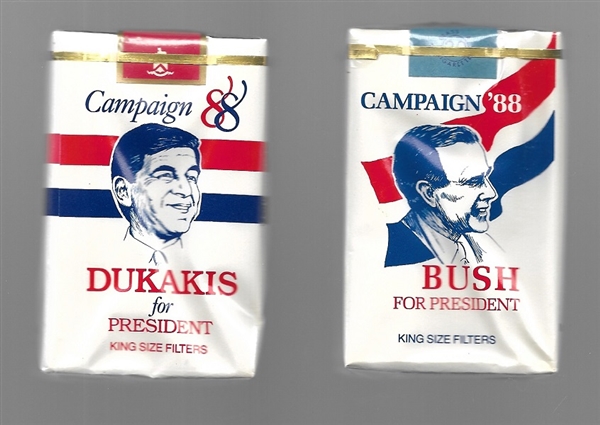 Bush and Dukakis Campaign Cigarettes