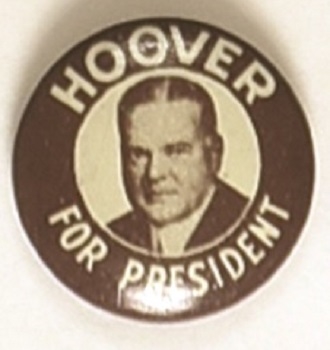 Hoover for President Brown, White Litho
