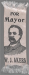 W.J. Akers for Mayor of Cleveland Ribbon