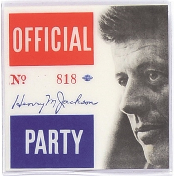 John F. Kennedy Official Party Badge